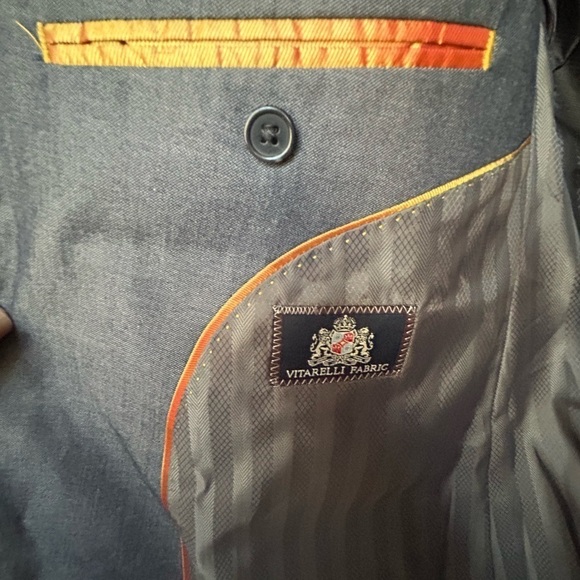 Vitarelli Italian Suit Jacket Sports Coat Gray • Used • Size: 46L/40W - Picture 5 of 9